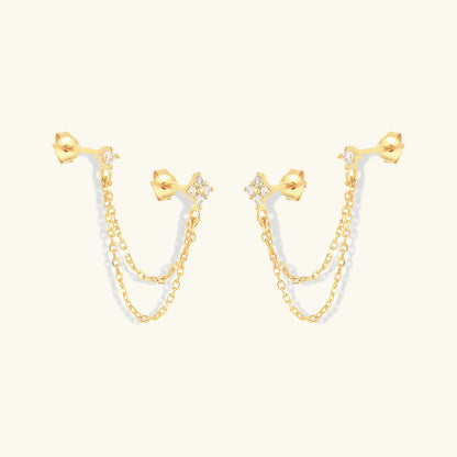 [Royal&Vicky]Kendall Diamond Chain Stud