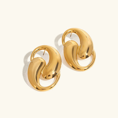 [Royal&Vicky]Dansley Water Drop Gold Earrings