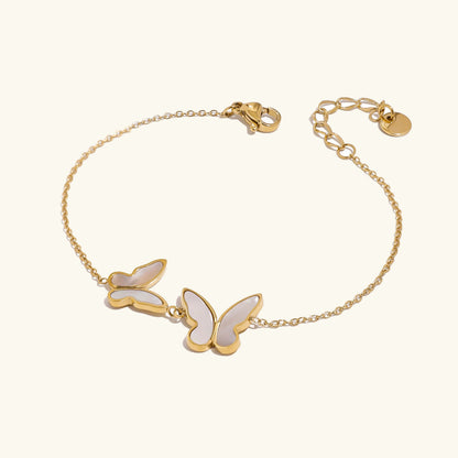[Royal&Vicky]Blaire Butterfly Pearl Bracelet