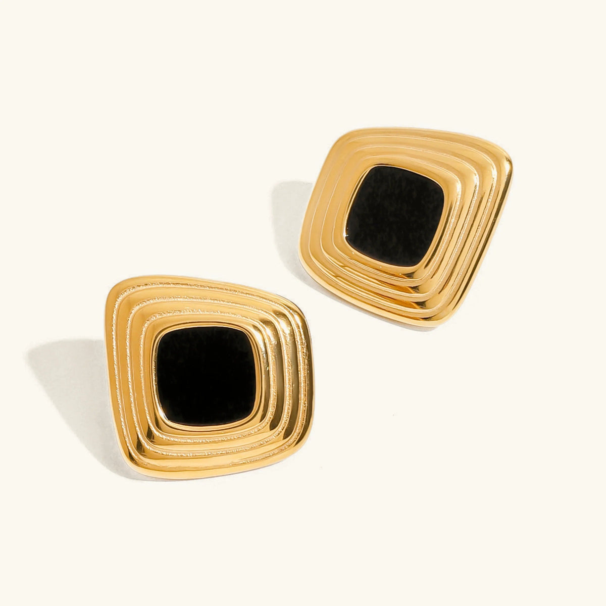[Royal&Vicky]Sylvie Geometric Gold Earrings