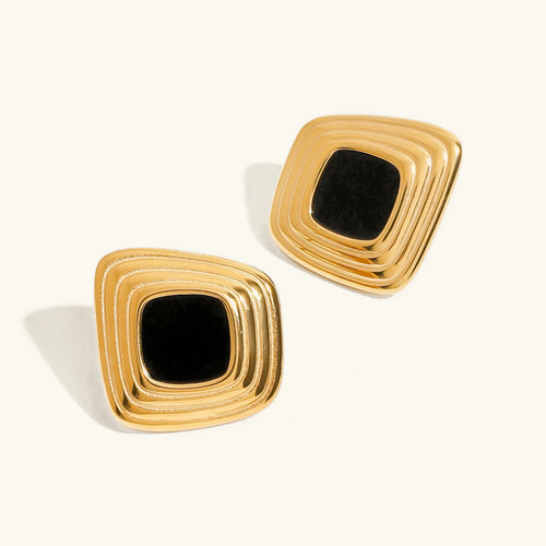 [Royal&Vicky]Sylvie Geometric Gold Earrings