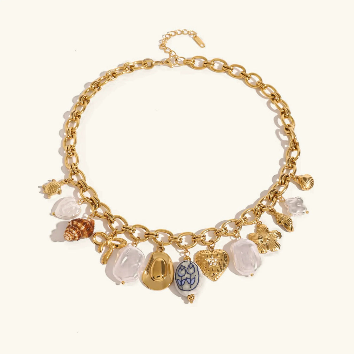 [Royal&Vicky]Wavecrest Ocean-Inspired Necklace