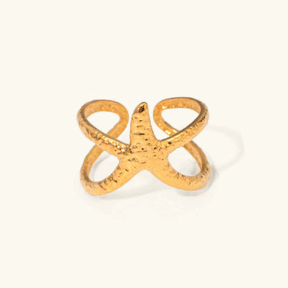 [Royal&Vicky]Aurelie Gold Starfish Ring