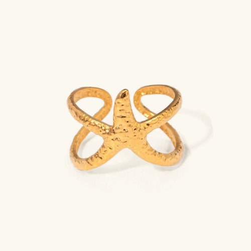 [Royal&Vicky]Aurelie Gold Starfish Ring