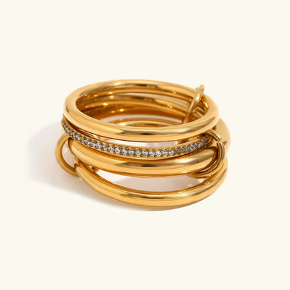 [Royal&Vicky]Christabel Diamond Ring Stack