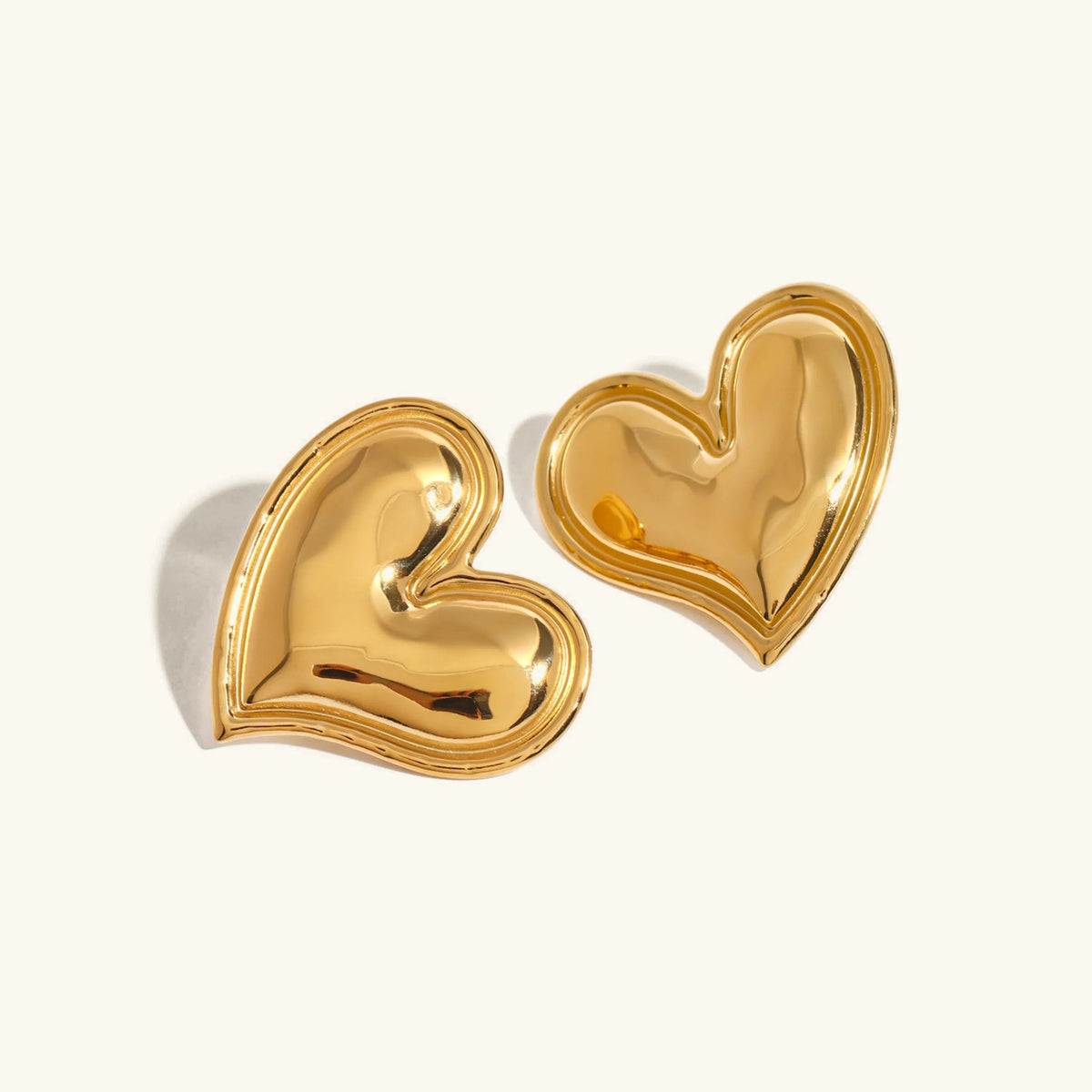 [Royal&Vicky]Liora Gold Heart Earrings