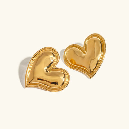 [Royal&Vicky]Liora Gold Heart Earrings