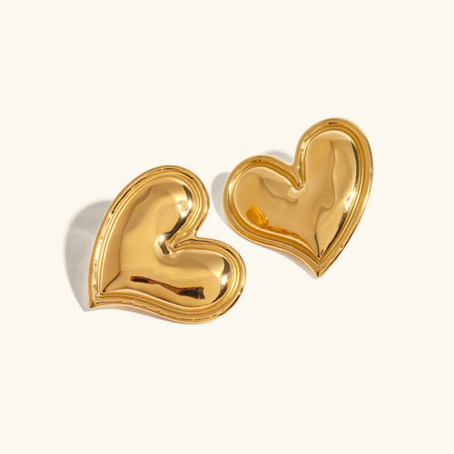 [Royal&Vicky]Liora Gold Heart Earrings