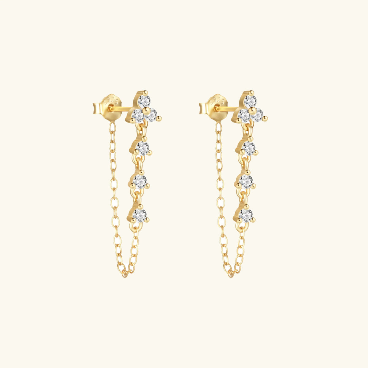 [Royal&Vicky]Daniella Diamond Chain Stud