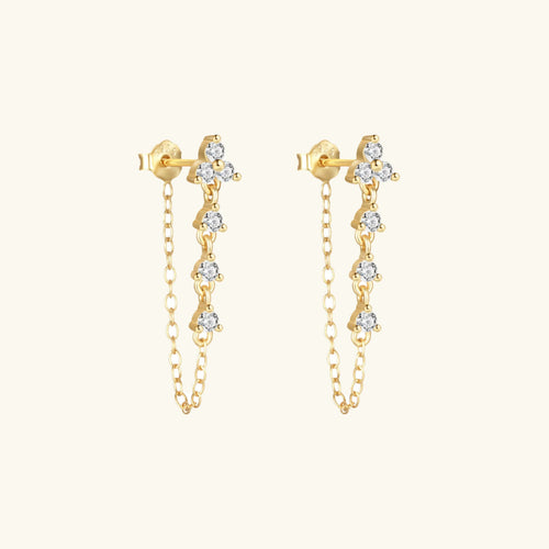[Royal&Vicky]Daniella Diamond Chain Stud