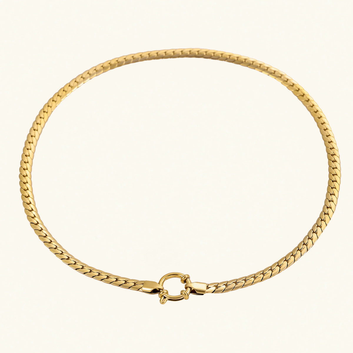 [Royal&Vicky]Gardenia Gold Herringbone Pendant