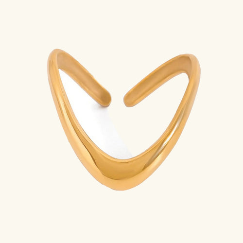 [Royal&Vicky]Paisley Gold Arc Ring