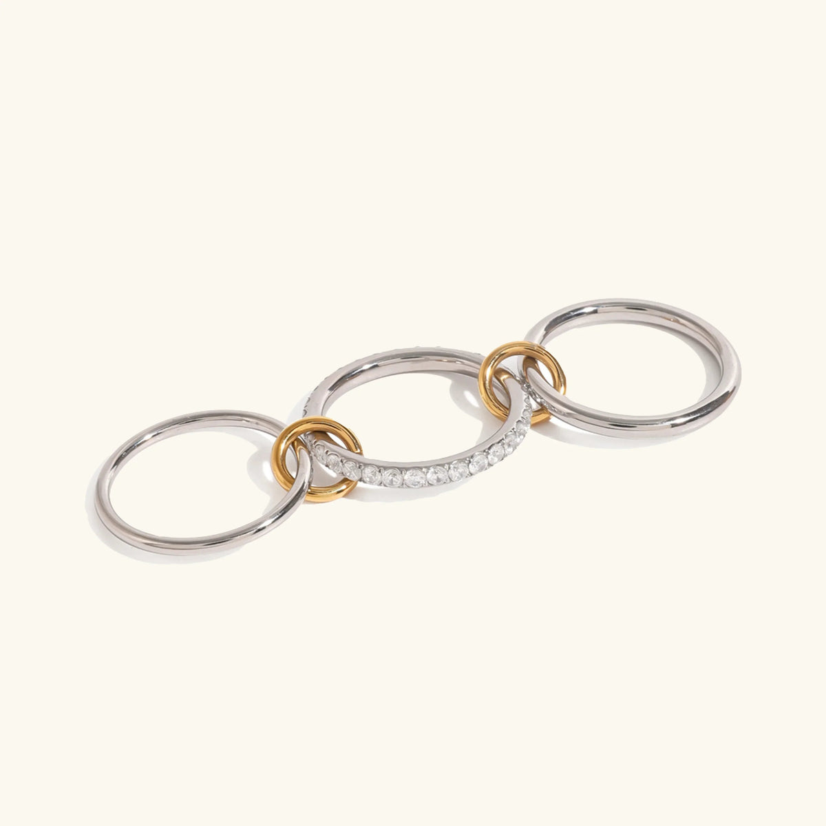 [Royal&Vicky]Desiree Stacked Diamond Ring