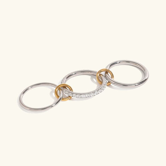 [Royal&Vicky]Desiree Stacked Diamond Ring