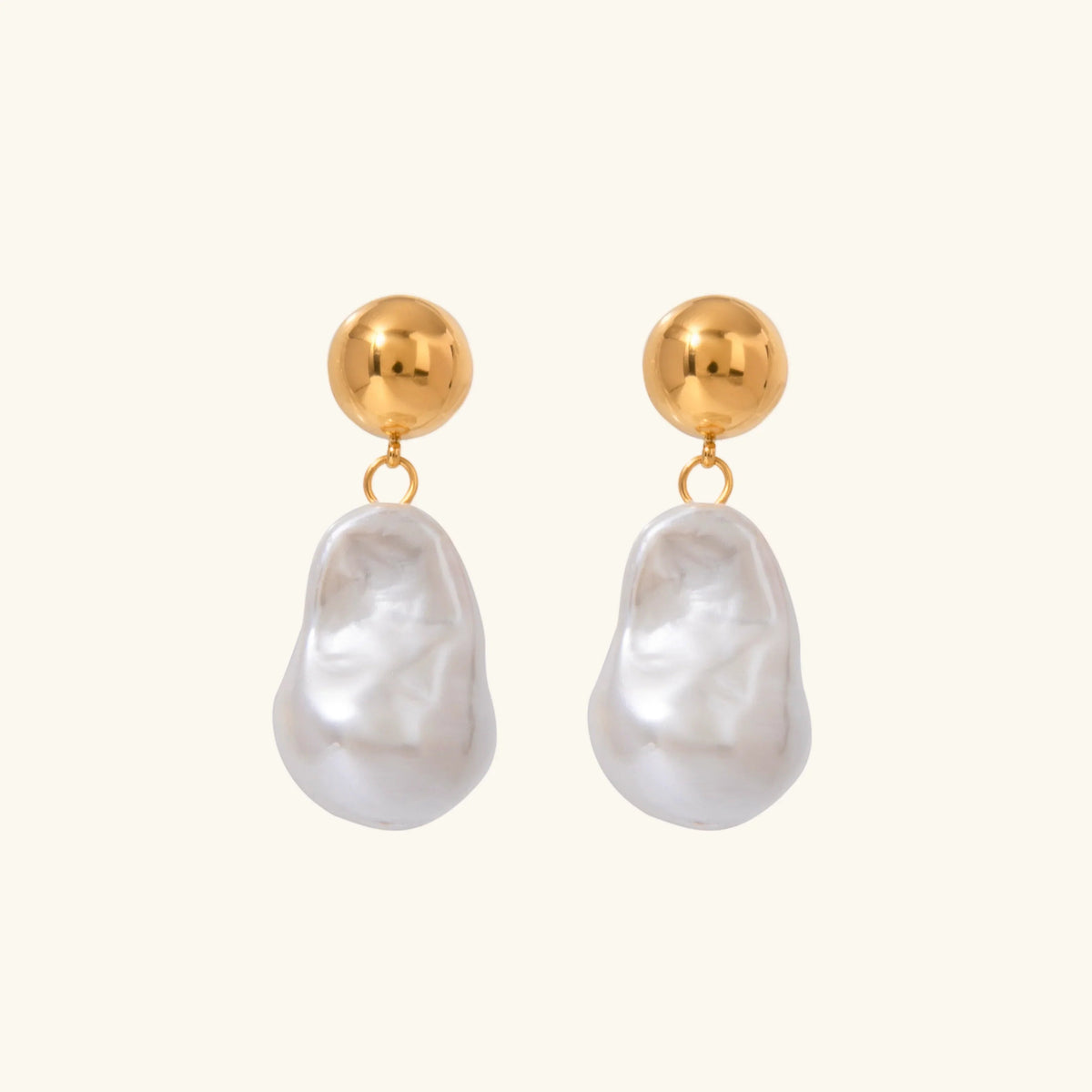 [Royal&Vicky]Ariana Chunky Pearl Drop Earrings