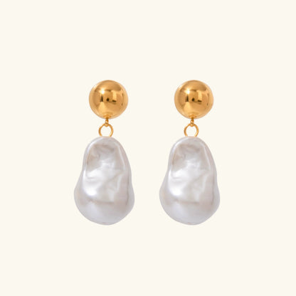 [Royal&Vicky]Ariana Chunky Pearl Drop Earrings