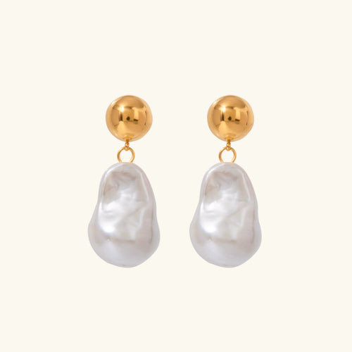 [Royal&Vicky]Ariana Chunky Pearl Drop Earrings