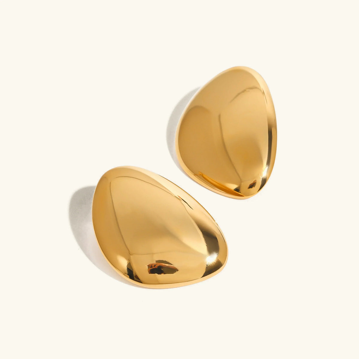 [Royal&Vicky]Carrie Chunky Bean Gold Earrings