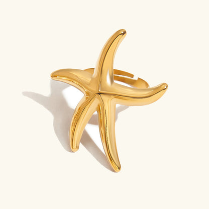 [Royal&Vicky]Oceanic Gold Starfish Ring
