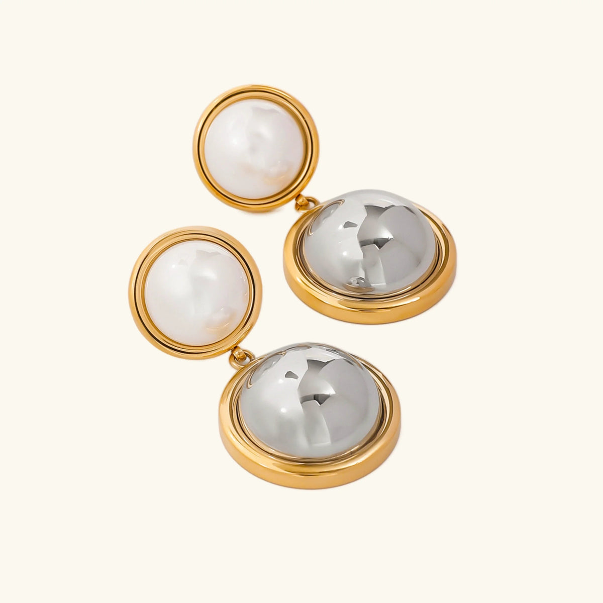 [Royal&Vicky]Avery Pearl Dome Earrings
