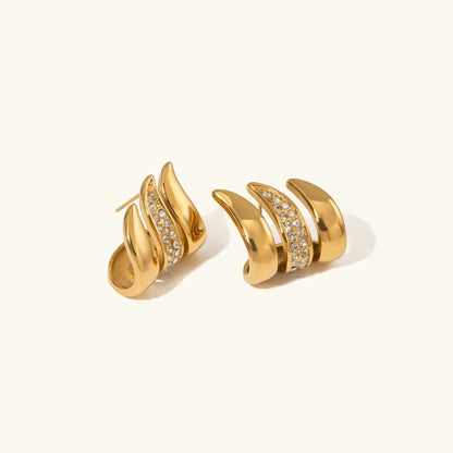 [Royal&Vicky]Charmaine Gold Earrings