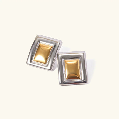 [Royal&Vicky]Jocelyn Two Tone Earrings