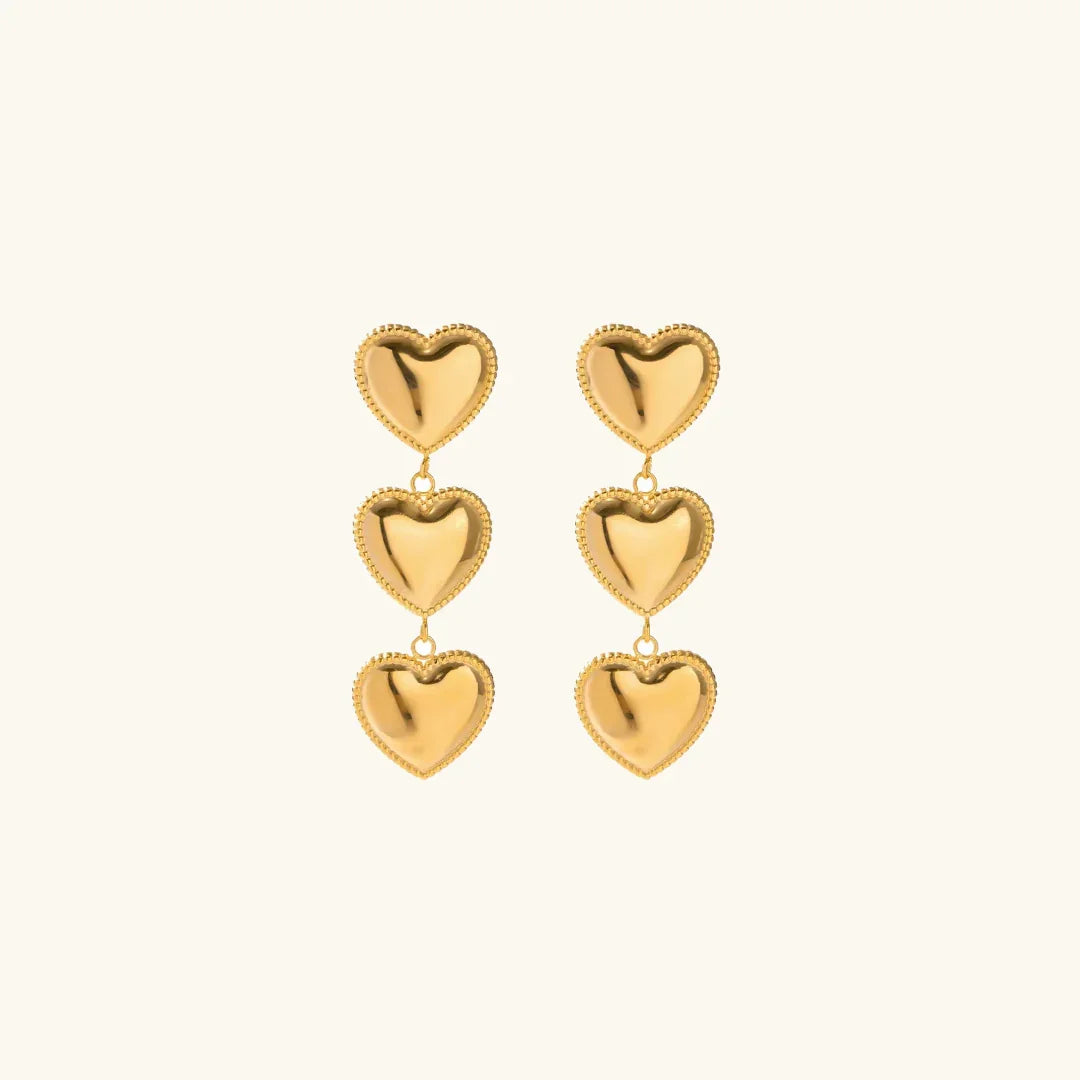 [Royal&Vicky]Aimee Gold Heart Earrings