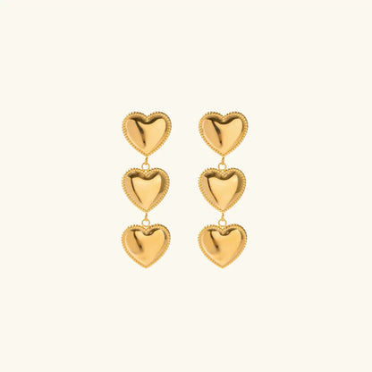 [Royal&Vicky]Aimee Gold Heart Earrings