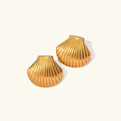 [Royal&Vicky]Nicole Seashell Gold Earrings