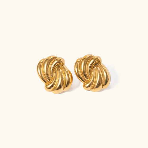 [Royal&Vicky]Floriana Gold Earrings