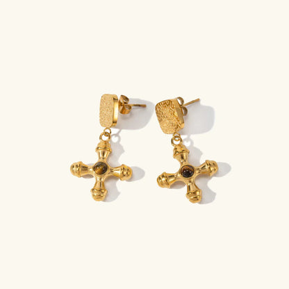 [Royal&Vicky]Della Gold Earrings