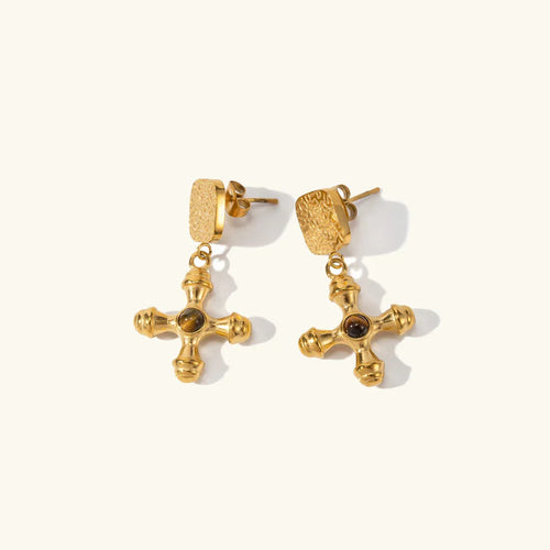 [Royal&Vicky]Della Gold Earrings