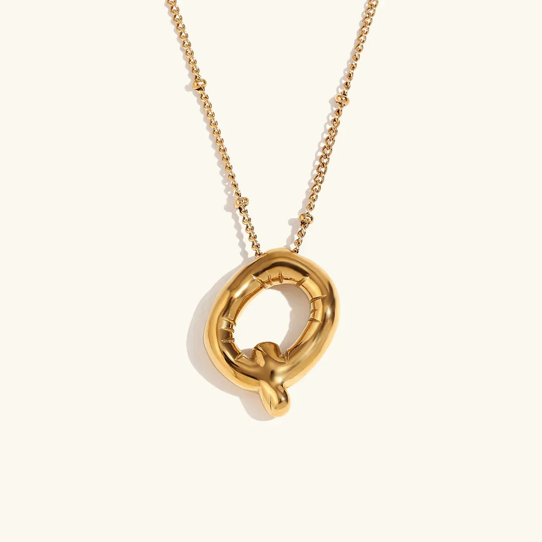 [Royal&Vicky]Balloon Gold Initial Necklace
