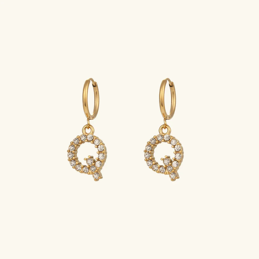 [Royal&Vicky]Wilhemina Initial Letter Earrings