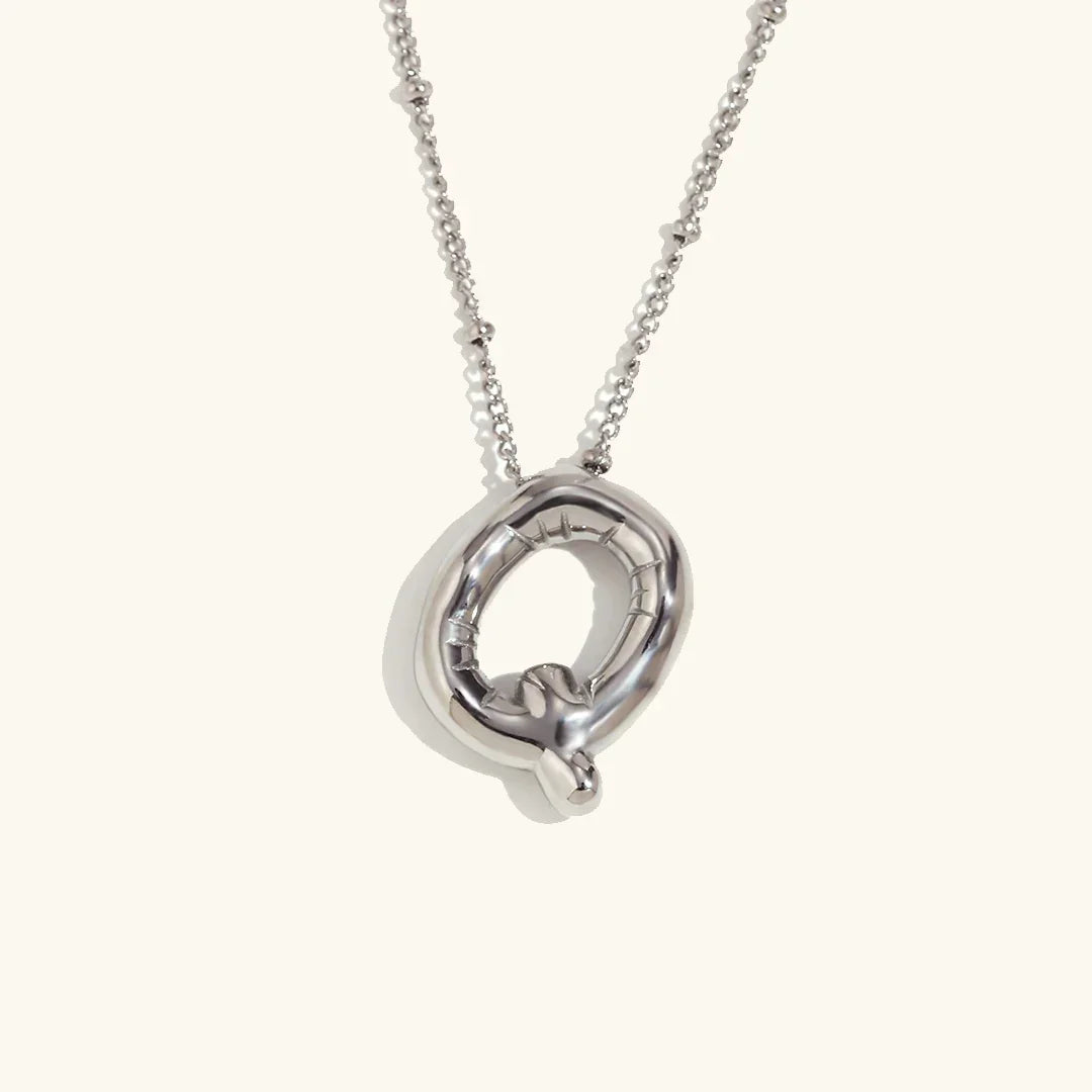 [Royal&Vicky]Balloon Gold Initial Necklace