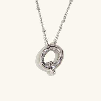 [Royal&Vicky]Balloon Gold Initial Necklace