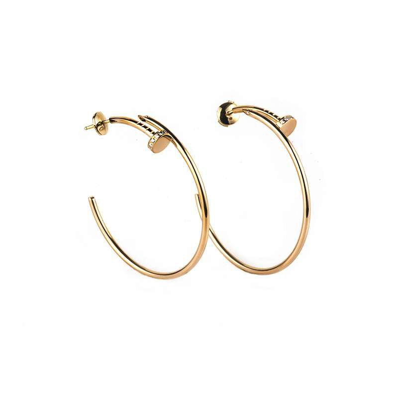 [Royal&Vicky]JUSTE EARRINGS GOLD DIAMONDS 1.8MM