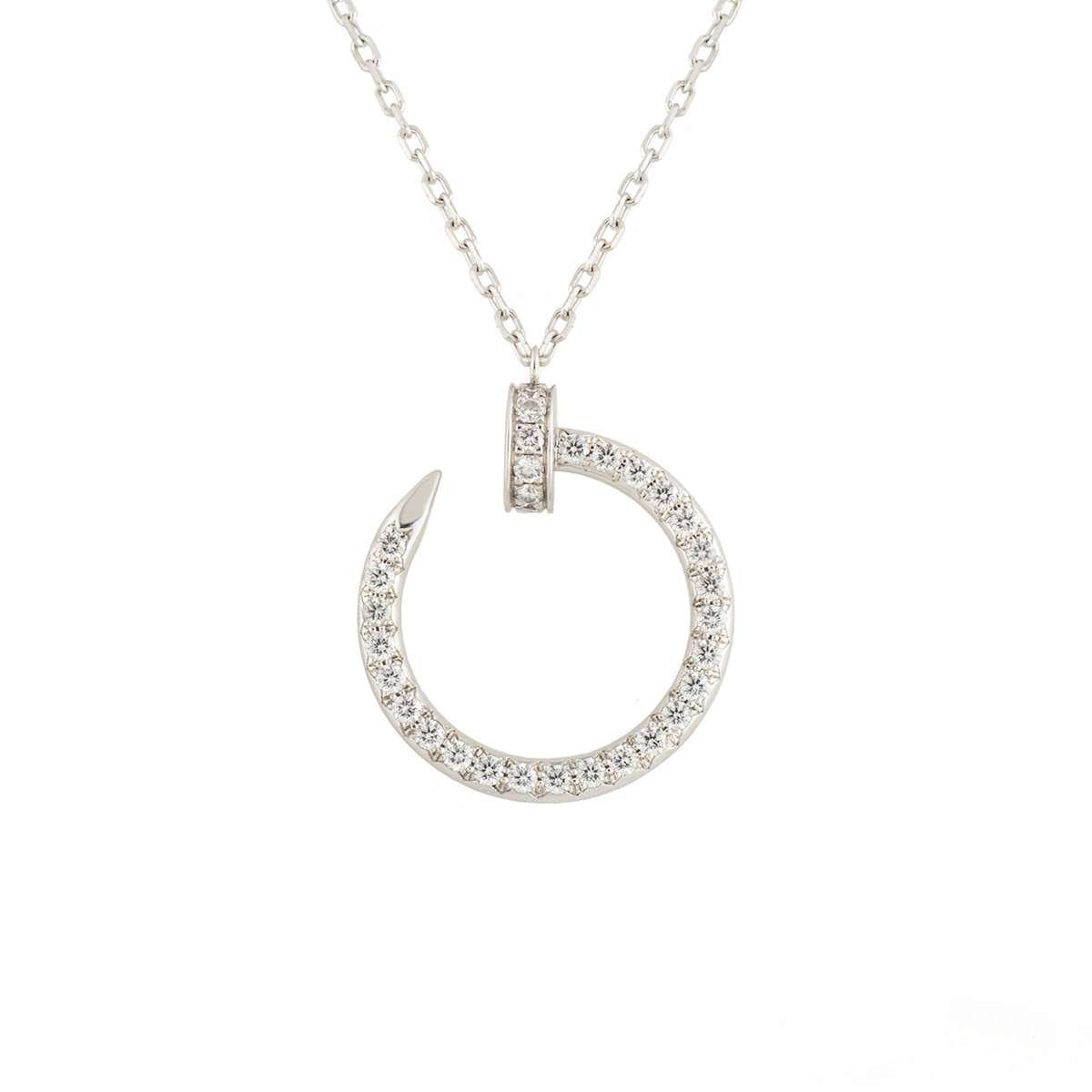[Royal&Vicky]JUSTE NECKLACE SILVER DIAMONDS