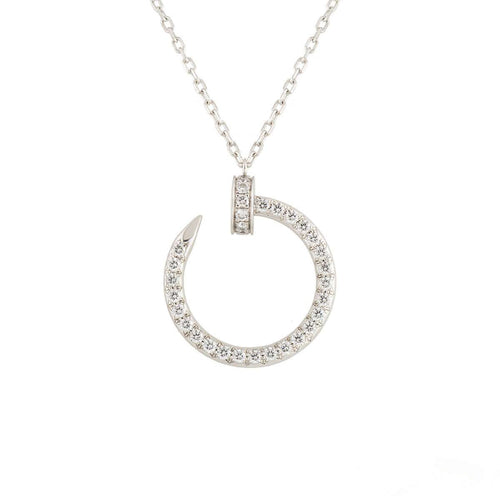 [Royal&Vicky]JUSTE NECKLACE SILVER DIAMONDS