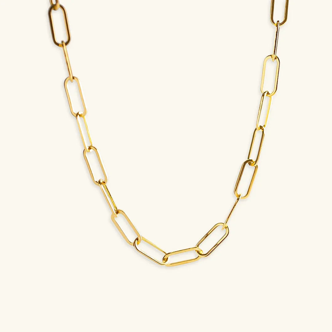 [Royal&Vicky]Ria Gold Paperclip Chain Necklace