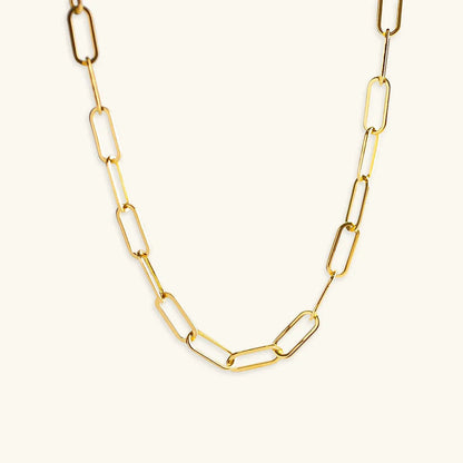 [Royal&Vicky]Ria Gold Paperclip Chain Necklace