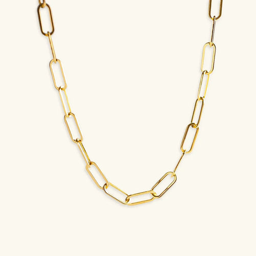 [Royal&Vicky]Ria Gold Paperclip Chain Necklace