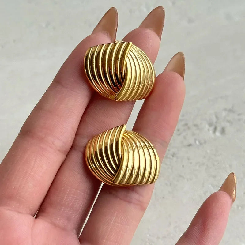 [Royal&Vicky]Sonia Gold Earrings