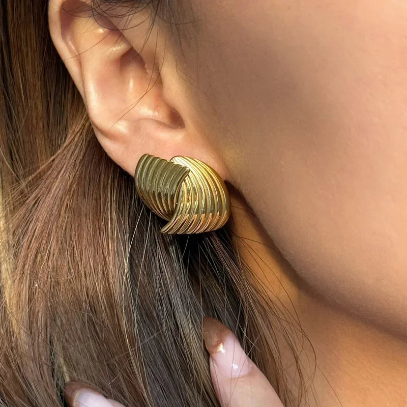 [Royal&Vicky]Sonia Gold Earrings