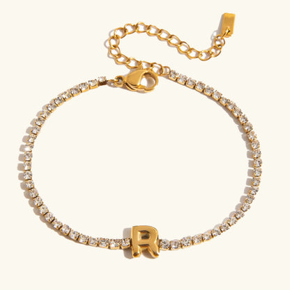 [Royal&Vicky]Avaria Bubble Letter Tennis Bracelet