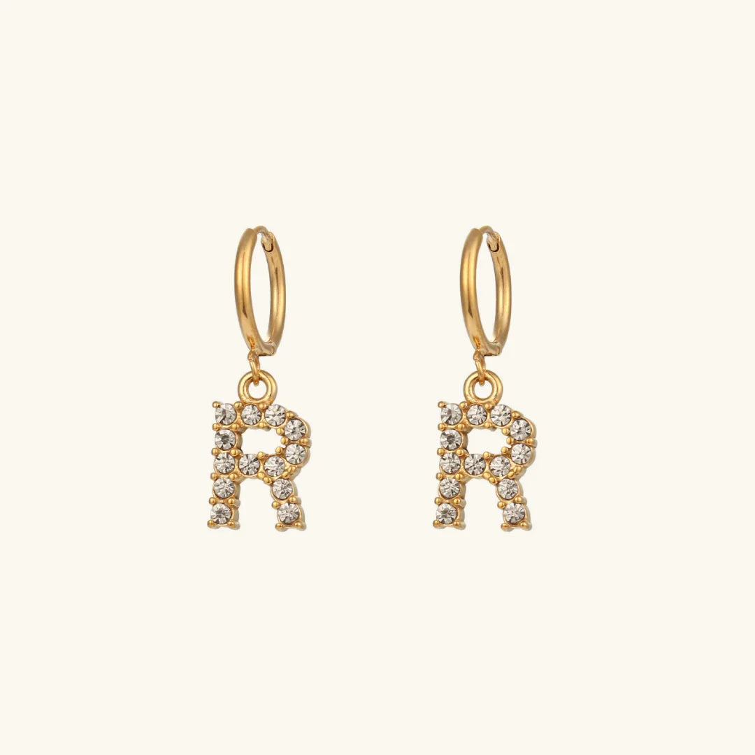 [Royal&Vicky]Wilhemina Initial Letter Earrings