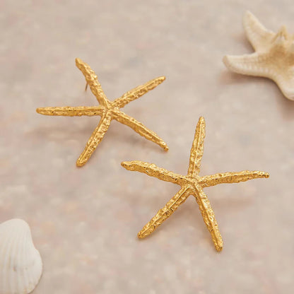 [Royal&Vicky]Claudia Gold Starfish Earrings