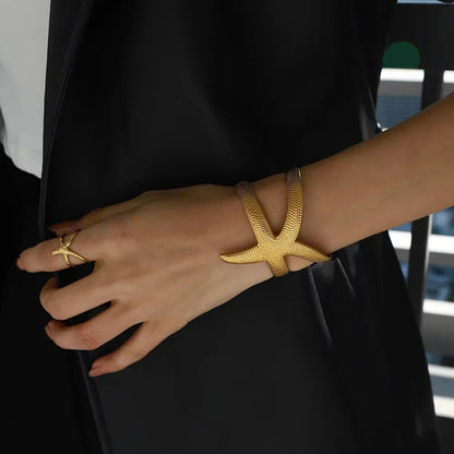 [Royal&Vicky]Annika Gold Starfish Cuff