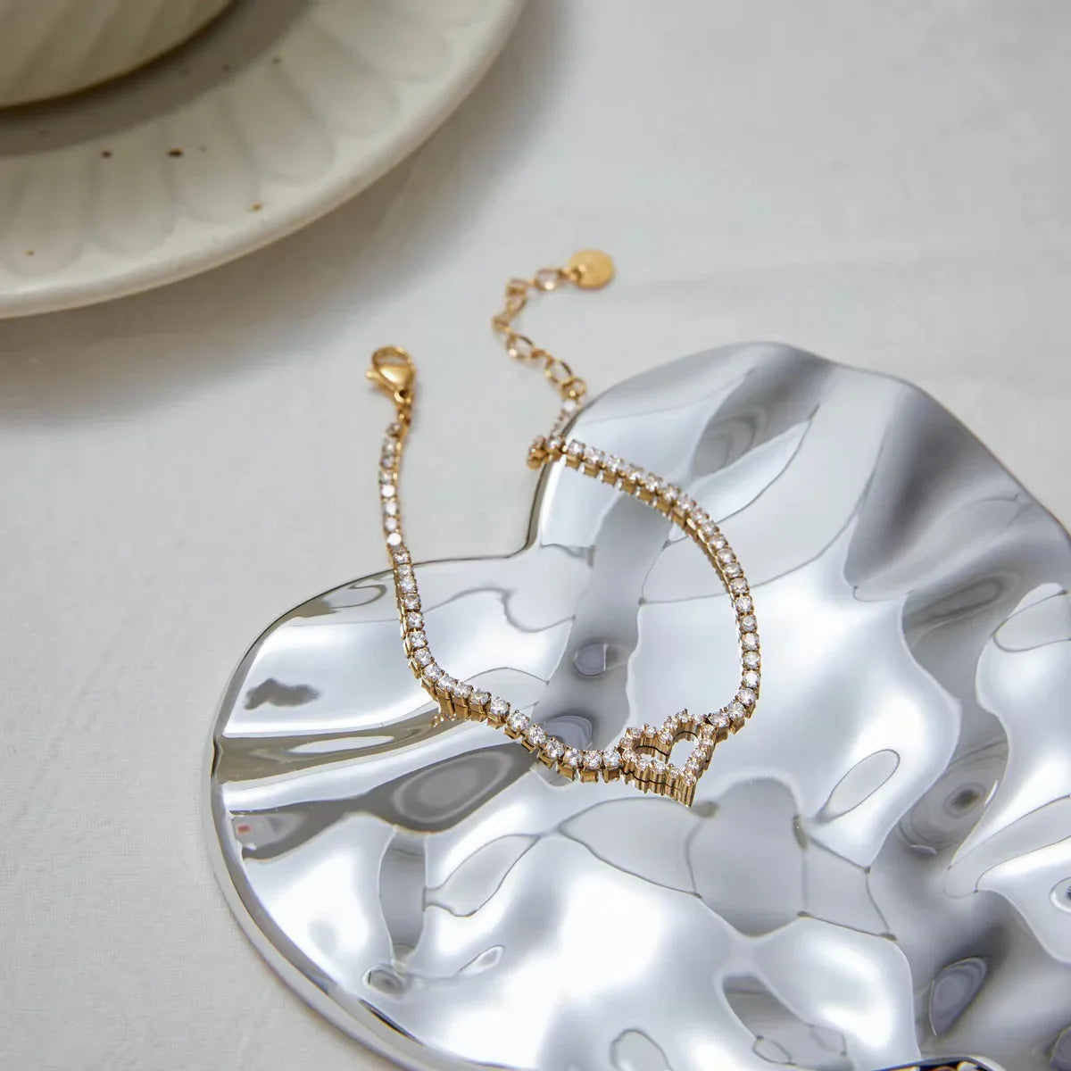 [Royal&Vicky]Patrice Diamond Heart Bracelet