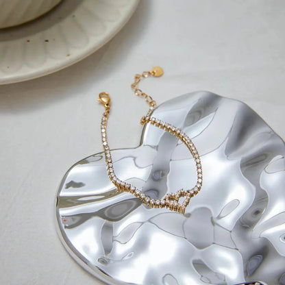 [Royal&Vicky]Patrice Diamond Heart Bracelet
